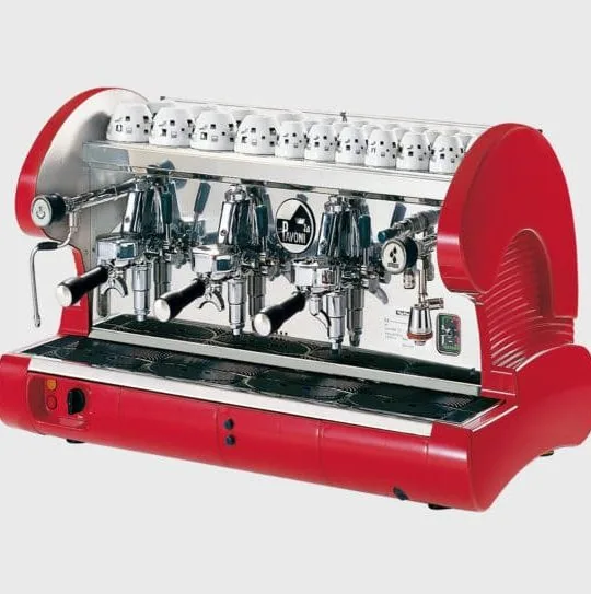 Machine a cafe 3 groupes semi automatique rouge