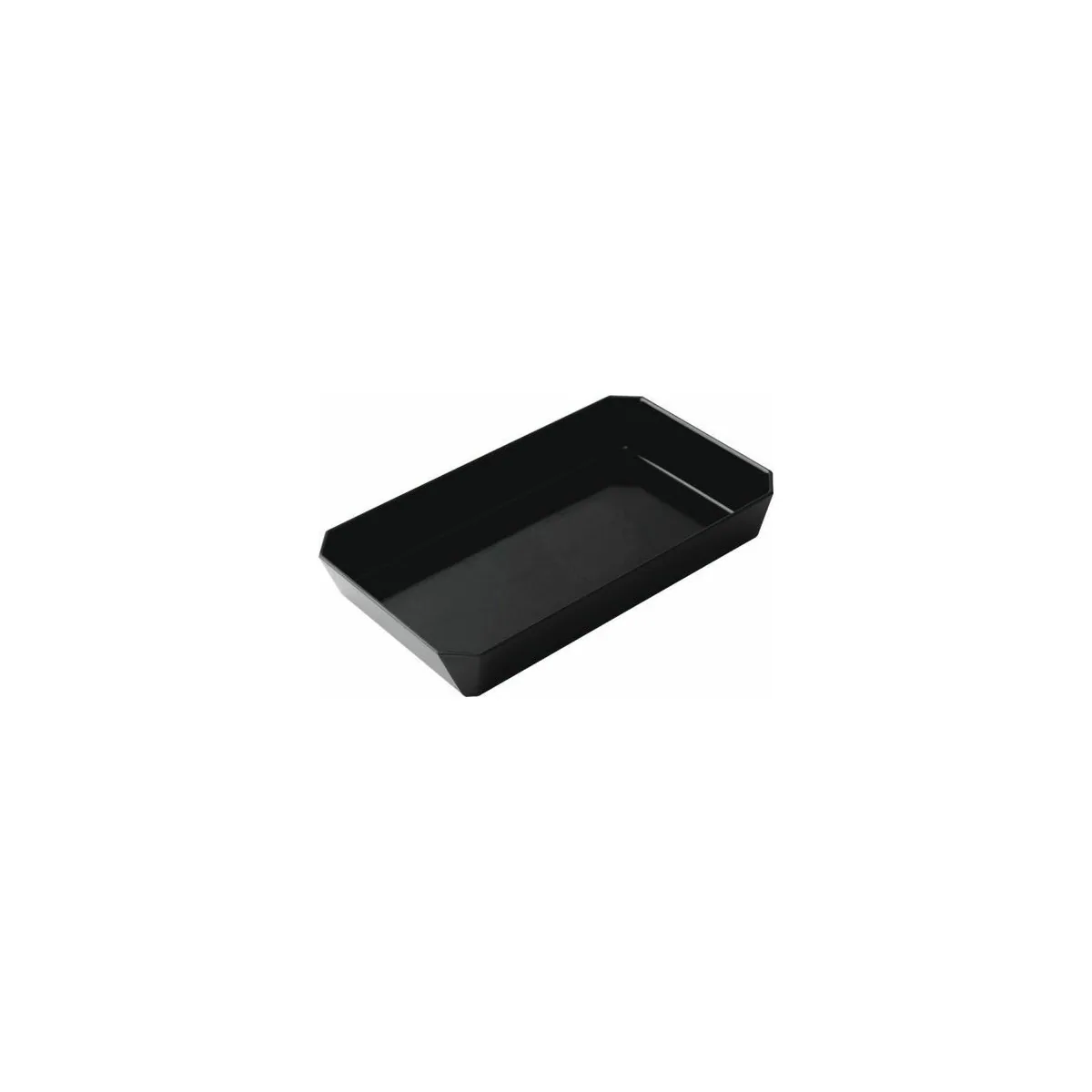 Ravier bateau en melamine noir 18.5*9.5*3.8 110g