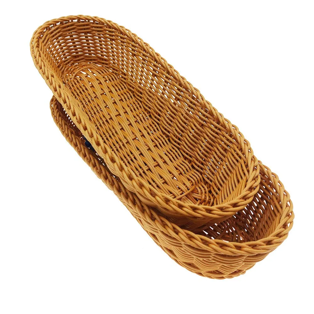 Panier a pain rect en osier marron 25*19*9cm